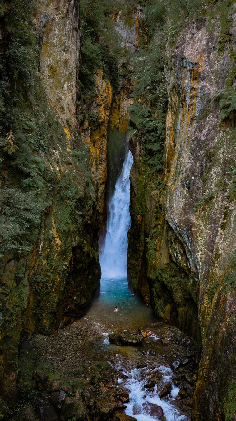Aerial view of Pasalan Waterfall